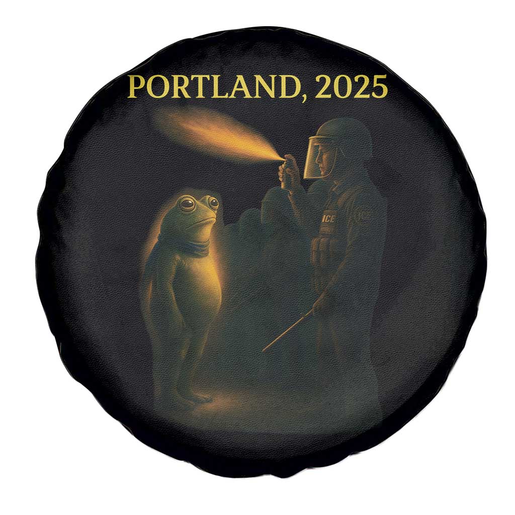 Resist Frog Political Poste Spare Tire Cover Free Portland Vintage Protest Graphic - Wonder Print Shop
