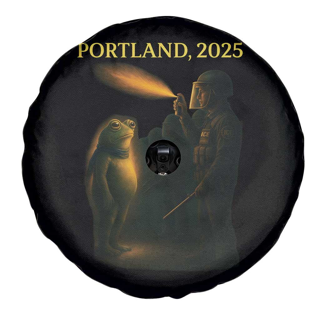 Resist Frog Political Poste Spare Tire Cover Free Portland Vintage Protest Graphic - Wonder Print Shop