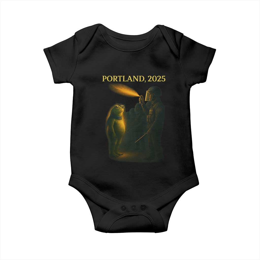 Resist Frog Political Poste Baby Onesie Free Portland Vintage Protest Graphic - Wonder Print Shop