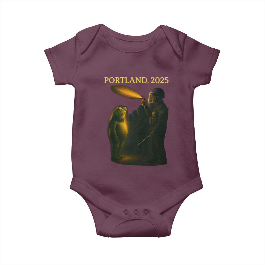 Resist Frog Political Poste Baby Onesie Free Portland Vintage Protest Graphic - Wonder Print Shop