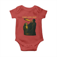 Resist Frog Political Poste Baby Onesie Free Portland Vintage Protest Graphic - Wonder Print Shop