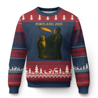 Resist Frog Political Poste Ugly Christmas Sweater Free Portland Vintage Protest Graphic - Wonder Print Shop