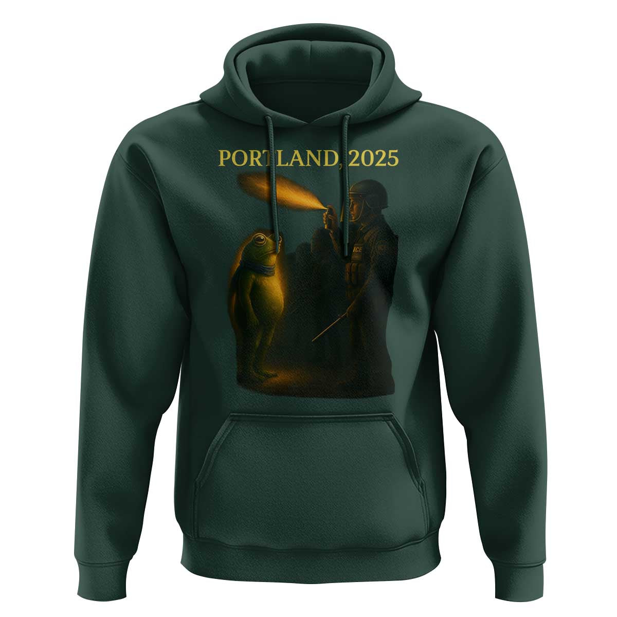 Resist Frog Political Poste Hoodie Free Portland Vintage Protest Graphic - Wonder Print Shop