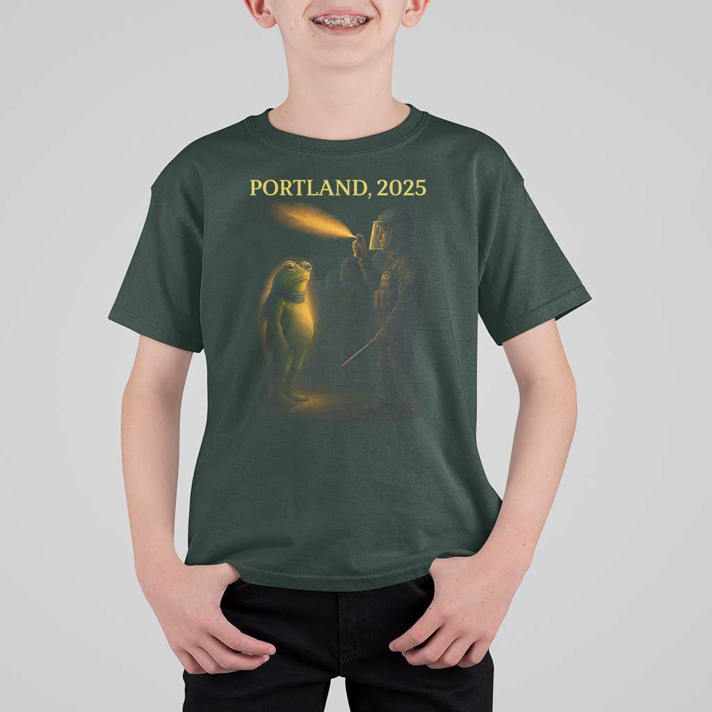 Resist Frog Political Poste T Shirt For Kid Free Portland Vintage Protest Graphic - Wonder Print Shop