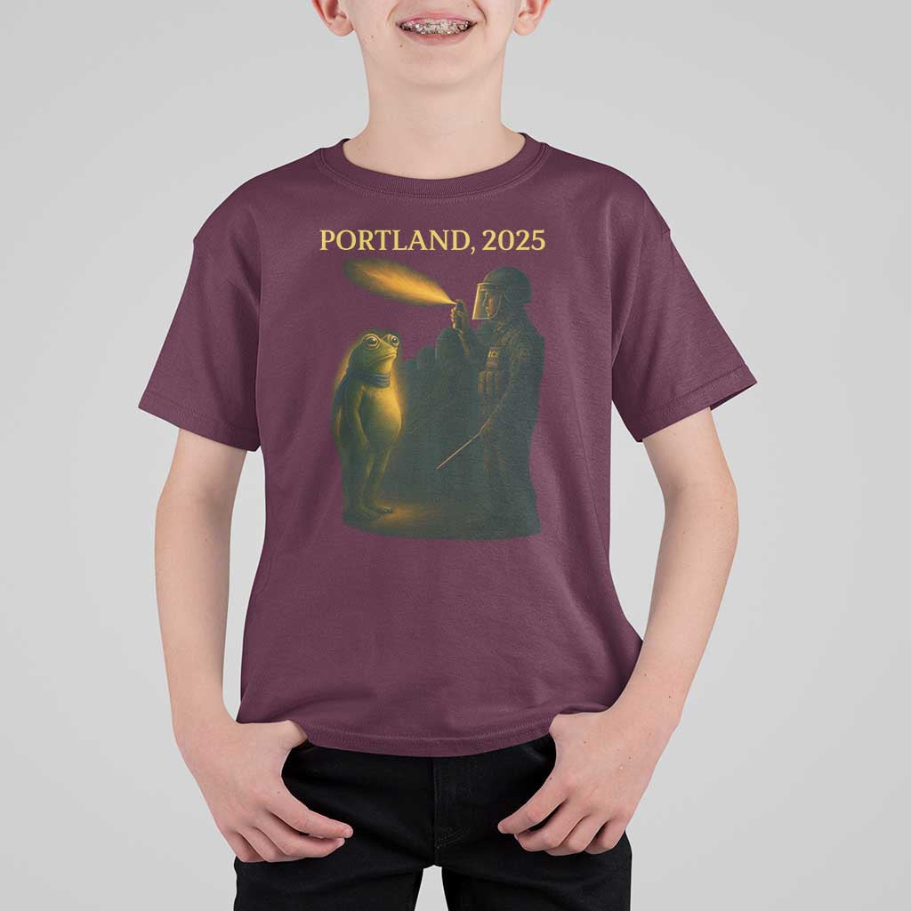 Resist Frog Political Poste T Shirt For Kid Free Portland Vintage Protest Graphic - Wonder Print Shop