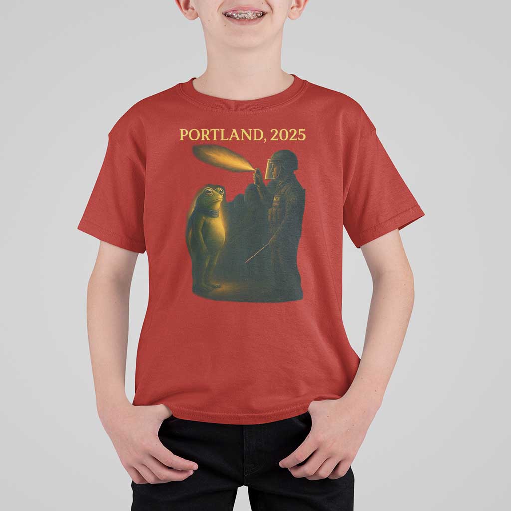 Resist Frog Political Poste T Shirt For Kid Free Portland Vintage Protest Graphic - Wonder Print Shop