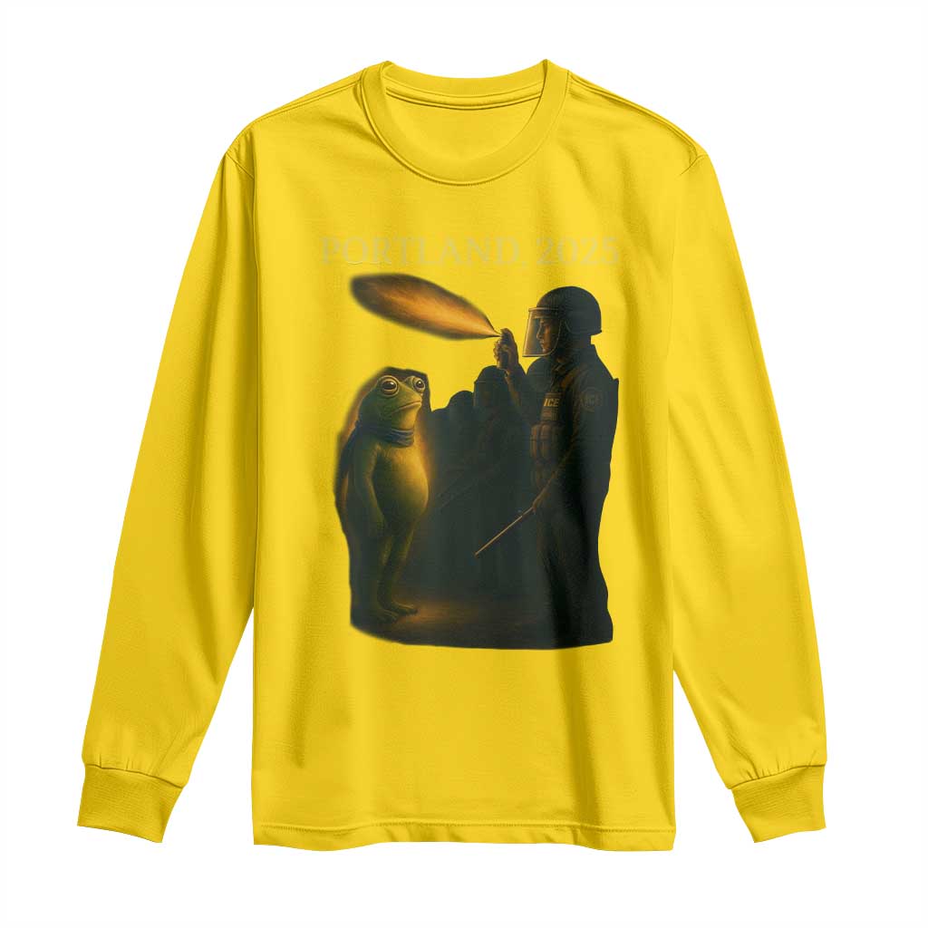 Resist Frog Political Poste Long Sleeve Shirt Free Portland Vintage Protest Graphic - Wonder Print Shop