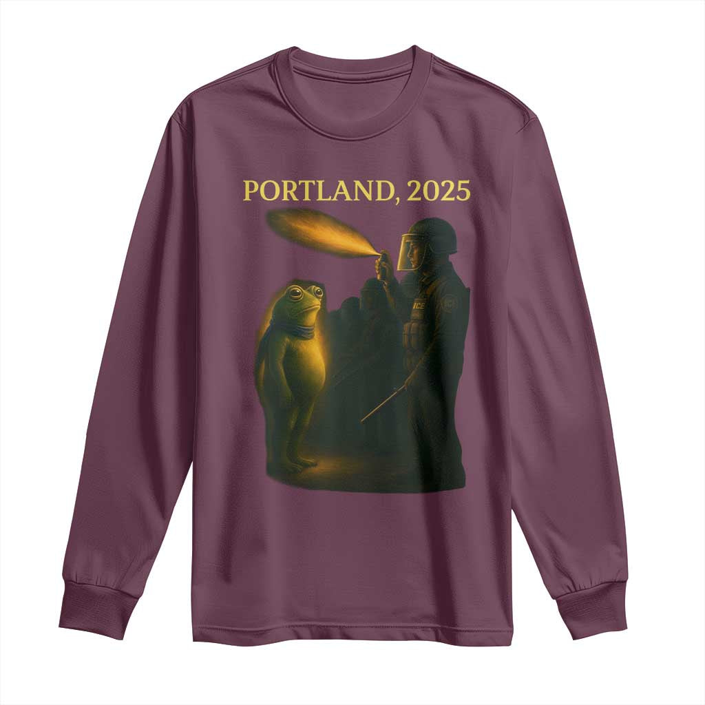 Resist Frog Political Poste Long Sleeve Shirt Free Portland Vintage Protest Graphic - Wonder Print Shop