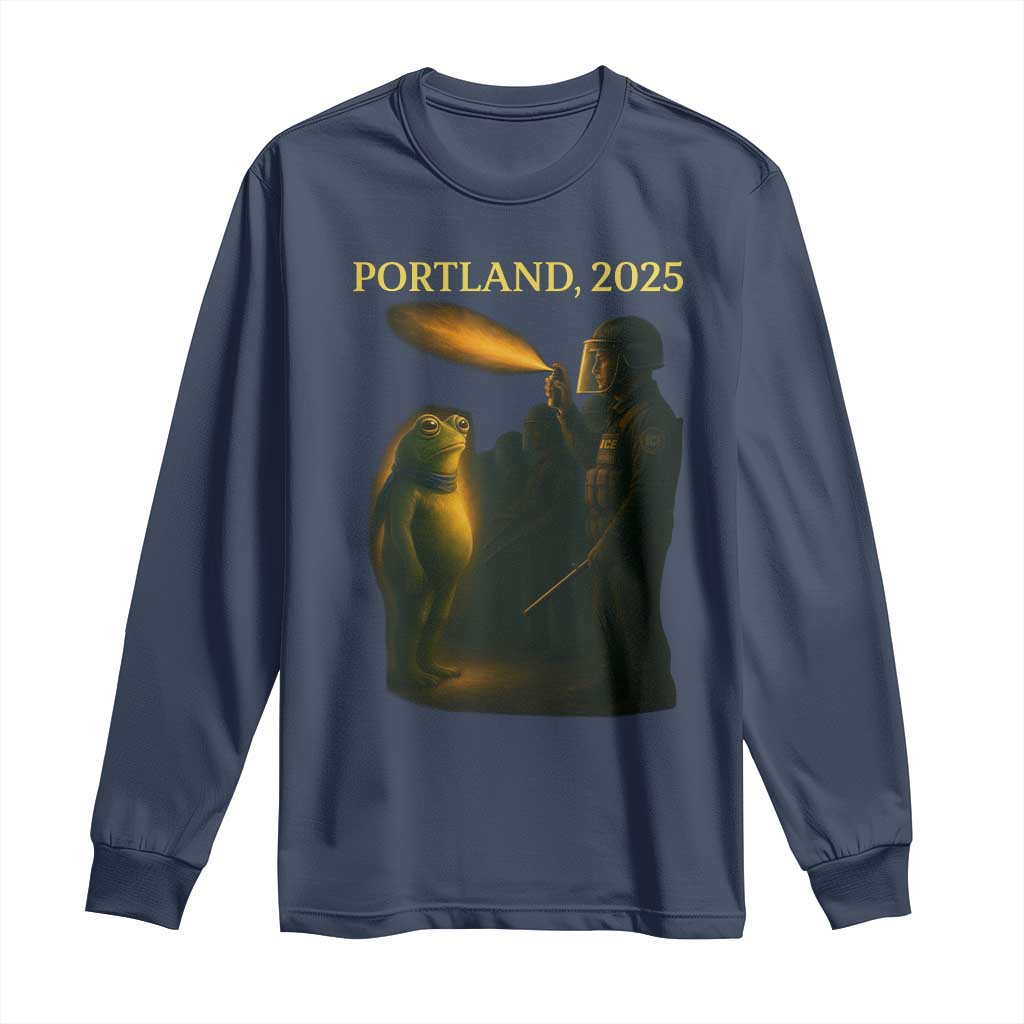Resist Frog Political Poste Long Sleeve Shirt Free Portland Vintage Protest Graphic - Wonder Print Shop