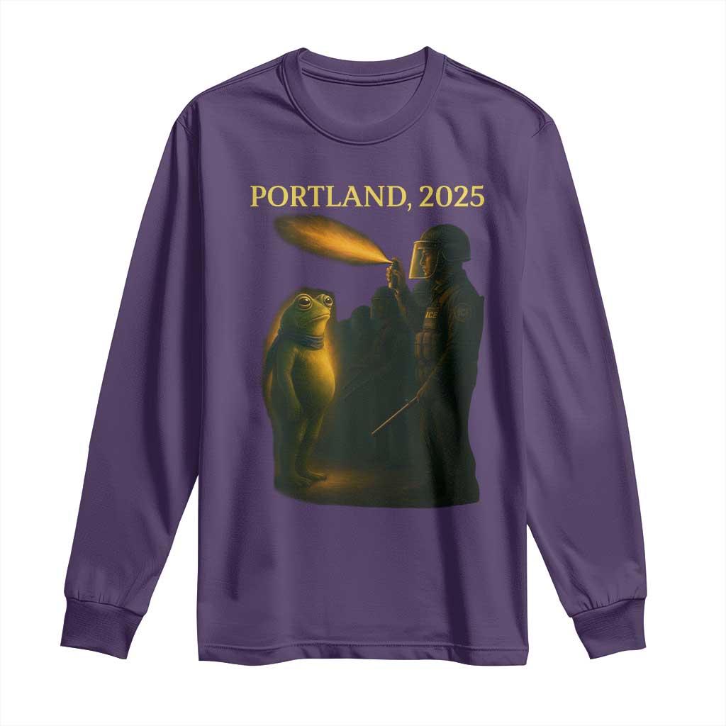 Resist Frog Political Poste Long Sleeve Shirt Free Portland Vintage Protest Graphic - Wonder Print Shop