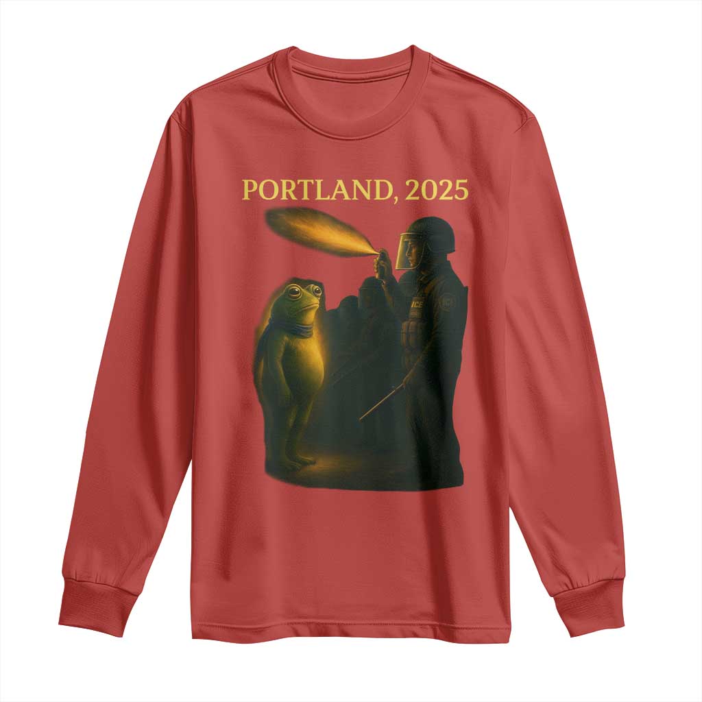 Resist Frog Political Poste Long Sleeve Shirt Free Portland Vintage Protest Graphic - Wonder Print Shop