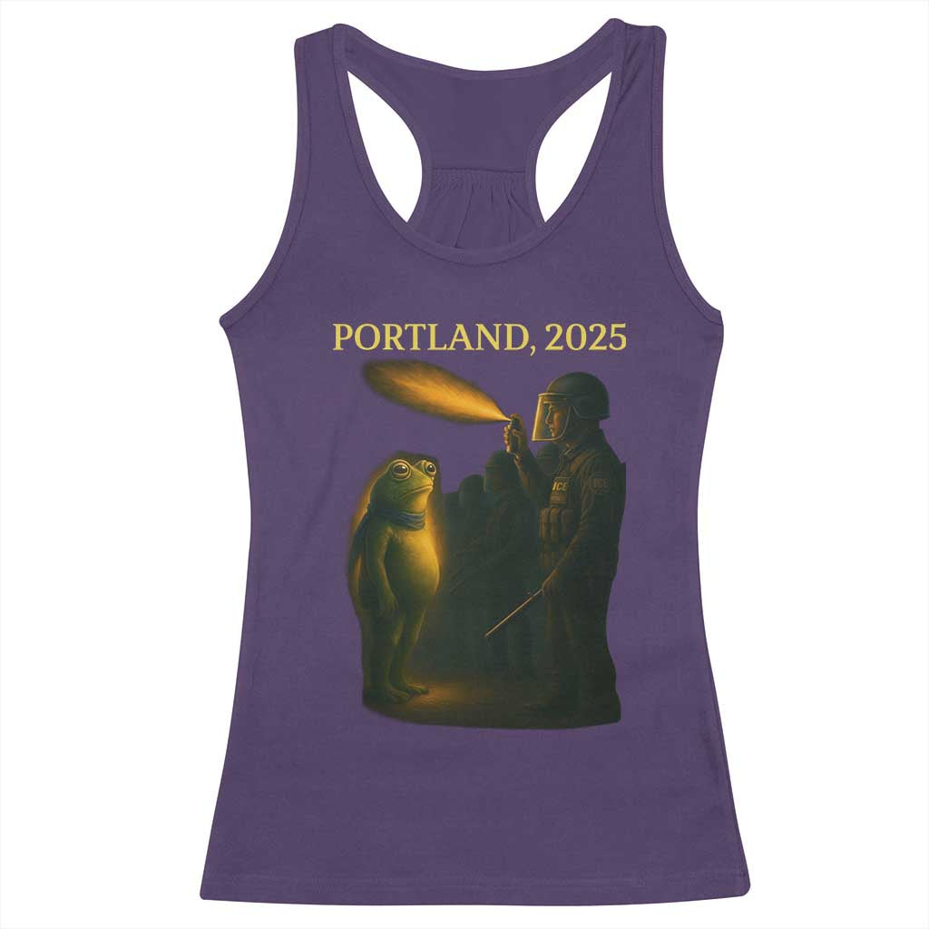 Resist Frog Political Poste Racerback Tank Top Free Portland Vintage Protest Graphic - Wonder Print Shop