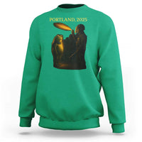 Resist Frog Political Poste Sweatshirt Free Portland Vintage Protest Graphic - Wonder Print Shop
