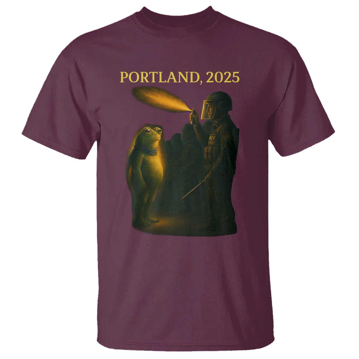 Resist Frog Political Poste T Shirt Free Portland Vintage Protest Graphic - Wonder Print Shop