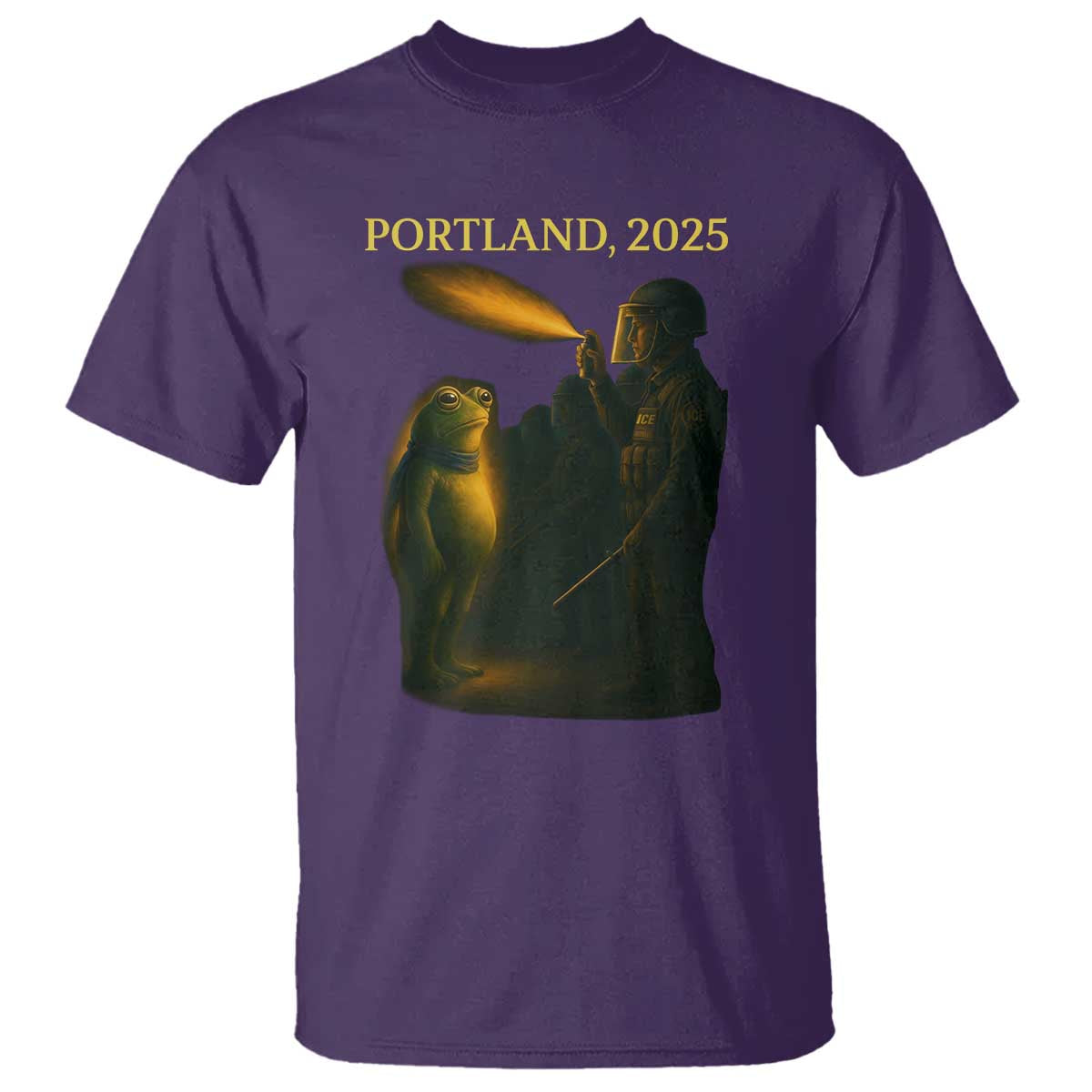 Resist Frog Political Poste T Shirt Free Portland Vintage Protest Graphic - Wonder Print Shop