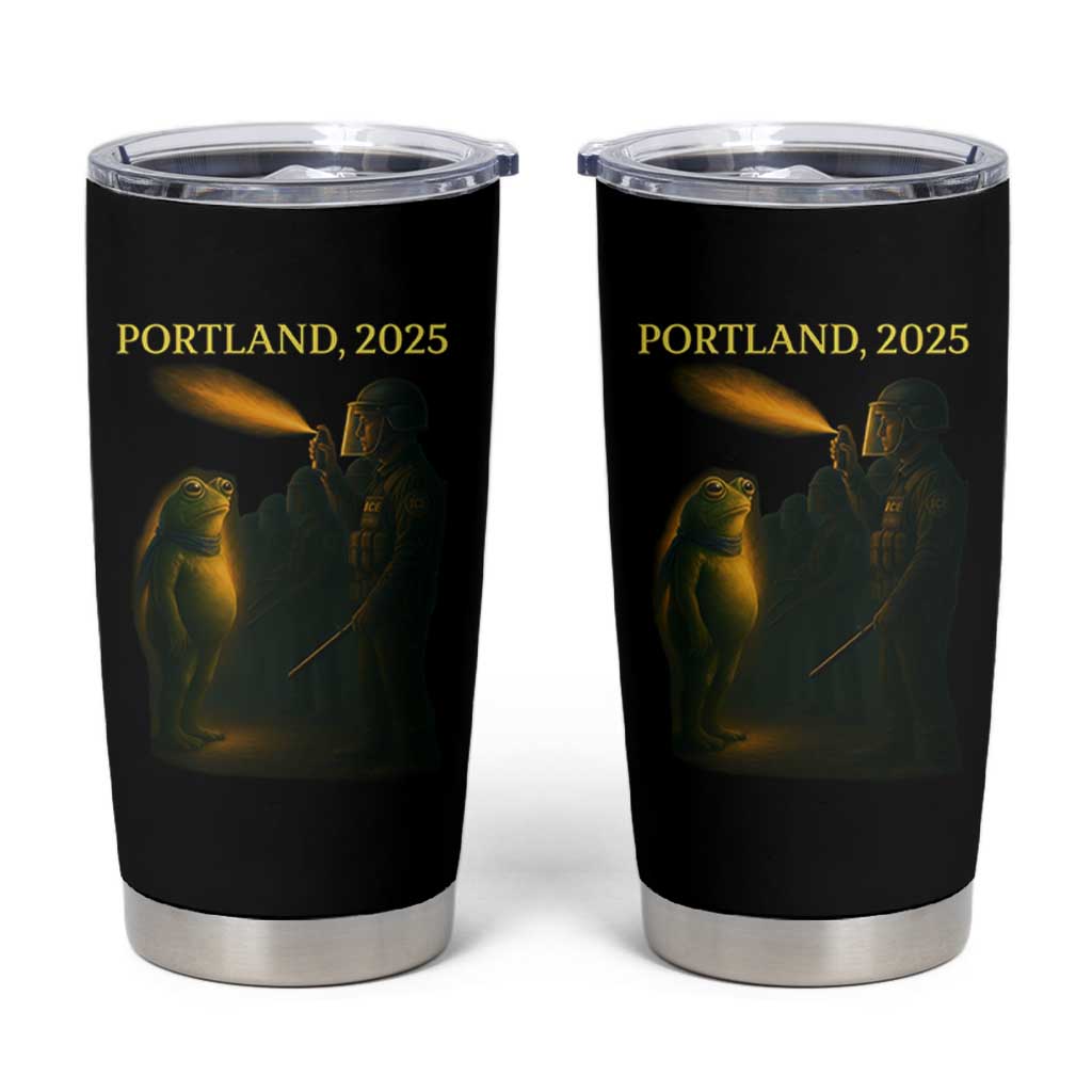 Resist Frog Political Poste Tumbler Cup Free Portland Vintage Protest Graphic - Wonder Print Shop