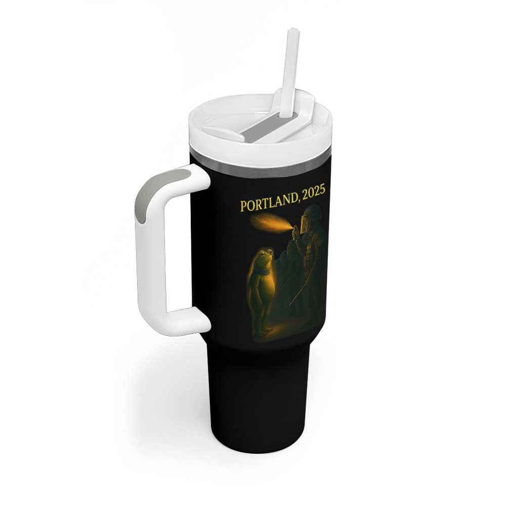 Resist Frog Political Poste Tumbler With Handle Free Portland Vintage Protest Graphic - Wonder Print Shop