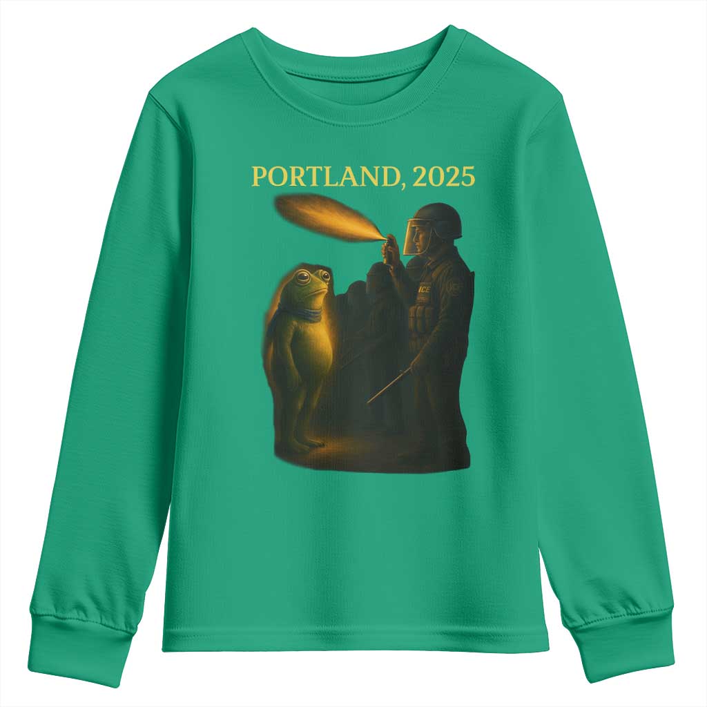 Resist Frog Political Poste Youth Sweatshirt Free Portland Vintage Protest Graphic - Wonder Print Shop