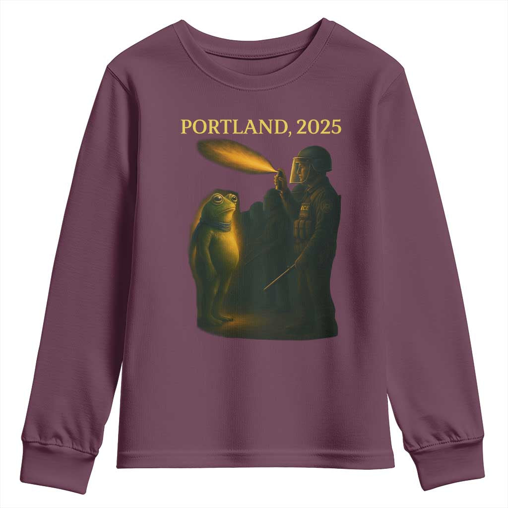 Resist Frog Political Poste Youth Sweatshirt Free Portland Vintage Protest Graphic - Wonder Print Shop