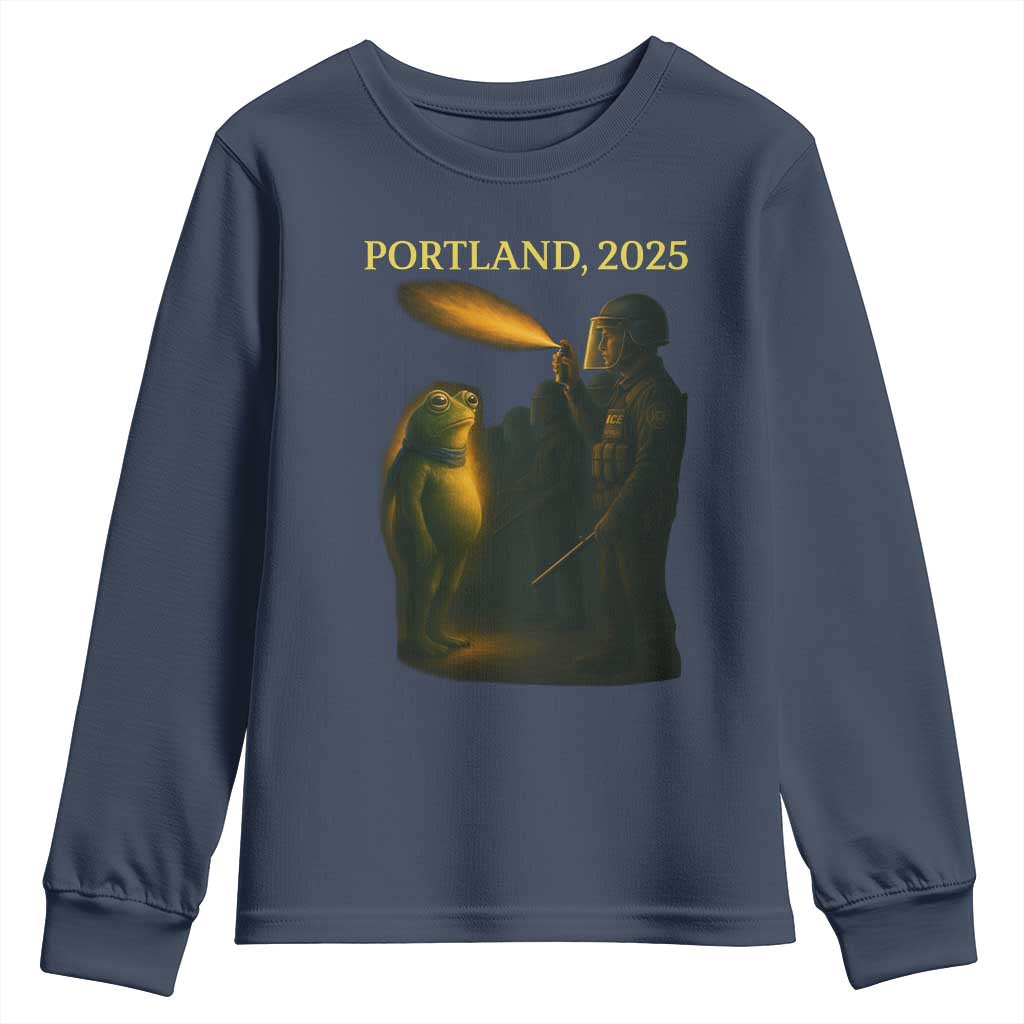 Resist Frog Political Poste Youth Sweatshirt Free Portland Vintage Protest Graphic - Wonder Print Shop