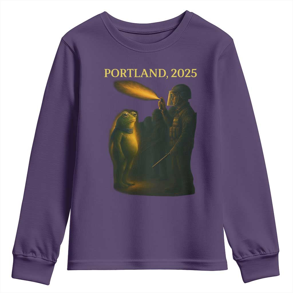 Resist Frog Political Poste Youth Sweatshirt Free Portland Vintage Protest Graphic - Wonder Print Shop