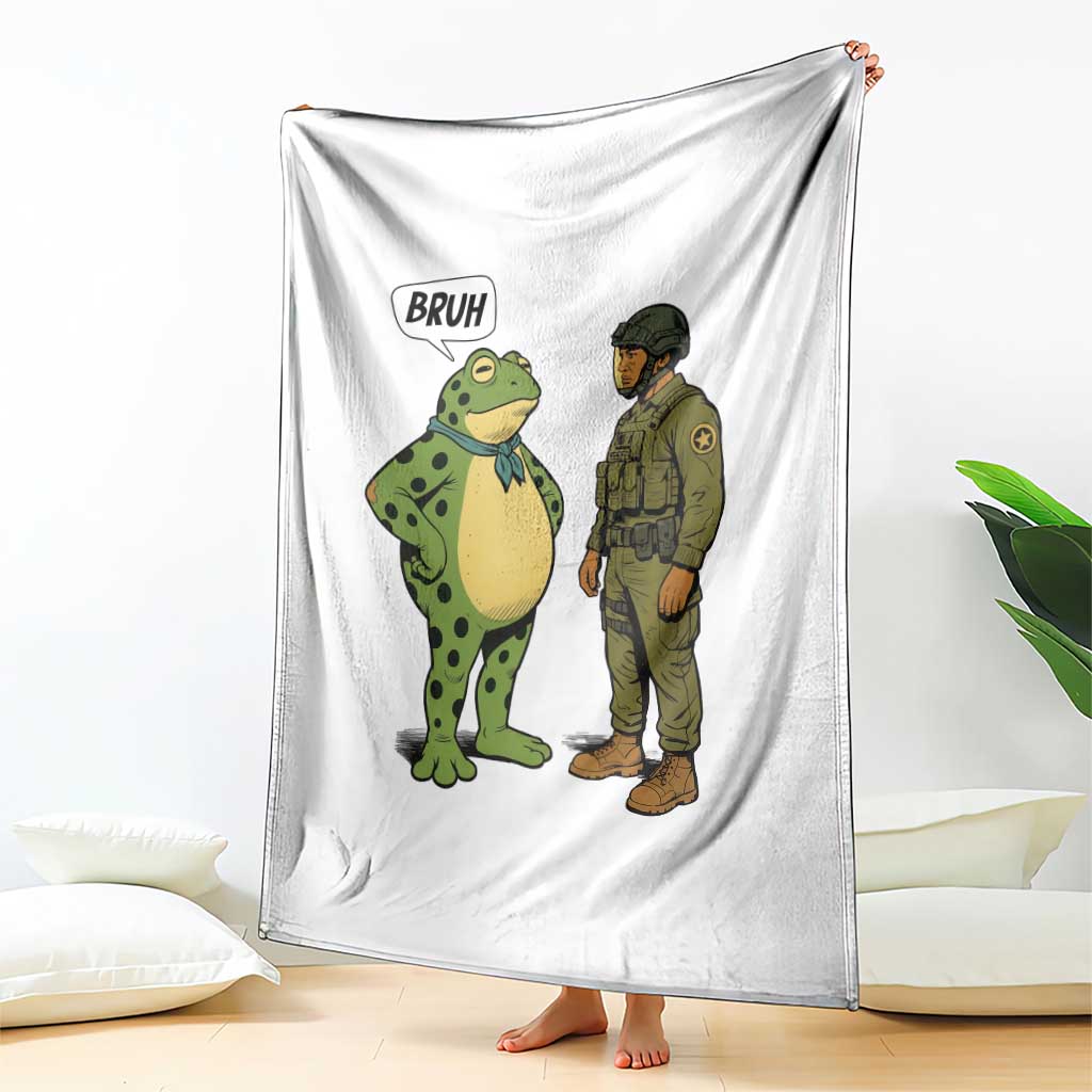 Funny Frog Bruh Resist Meme Throw Blanket Free Portland Oregon Political Satire - Wonder Print Shop