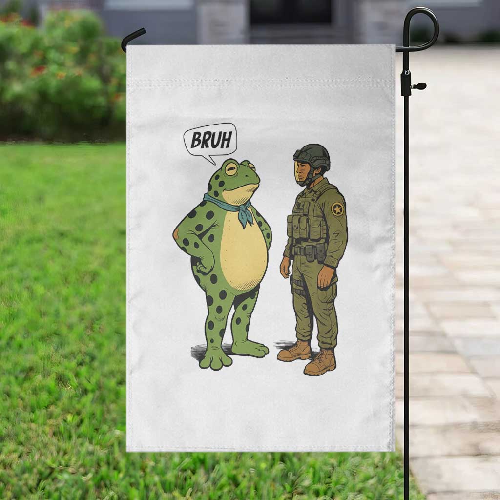 Funny Frog Bruh Resist Meme Garden Flag Free Portland Oregon Political Satire - Wonder Print Shop