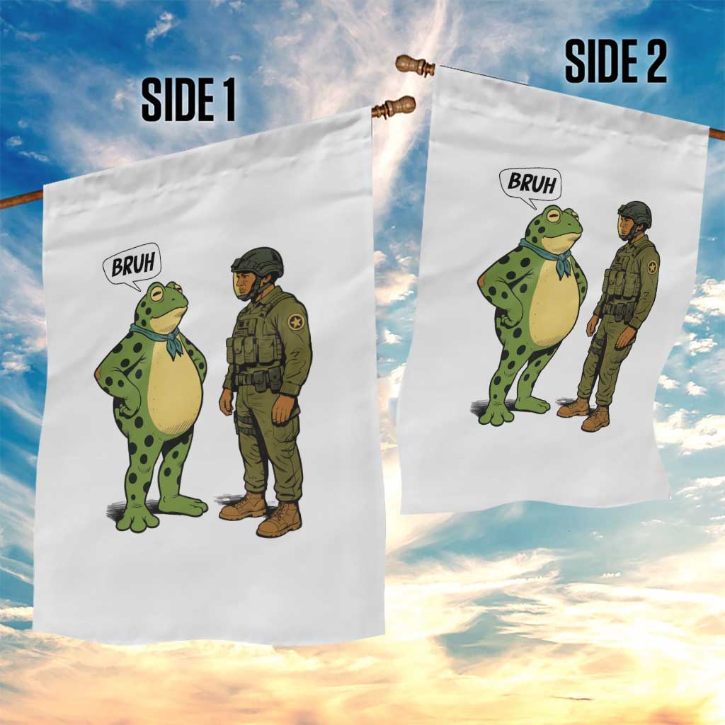 Funny Frog Bruh Resist Meme Garden Flag Free Portland Oregon Political Satire - Wonder Print Shop