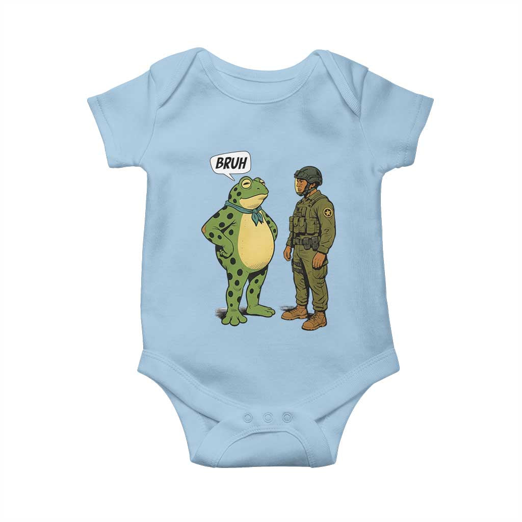 Funny Frog Bruh Resist Meme Baby Onesie Free Portland Oregon Political Satire - Wonder Print Shop