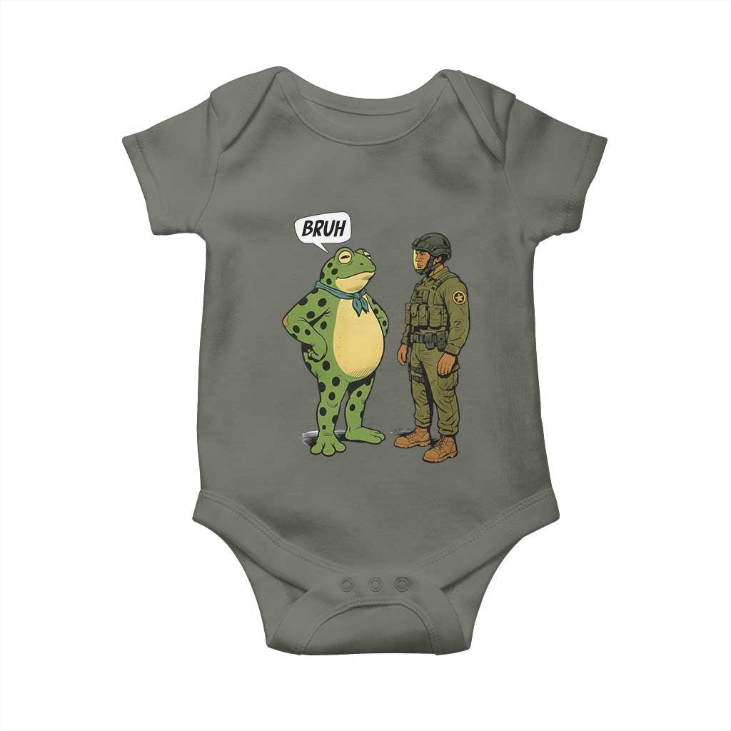 Funny Frog Bruh Resist Meme Baby Onesie Free Portland Oregon Political Satire - Wonder Print Shop