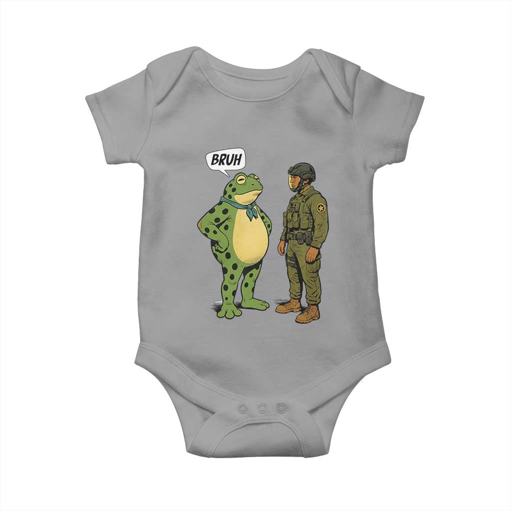 Funny Frog Bruh Resist Meme Baby Onesie Free Portland Oregon Political Satire - Wonder Print Shop