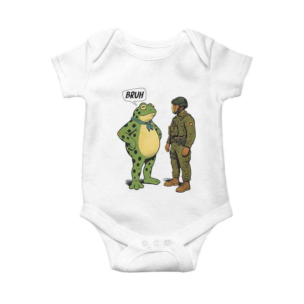 Funny Frog Bruh Resist Meme Baby Onesie Free Portland Oregon Political Satire - Wonder Print Shop