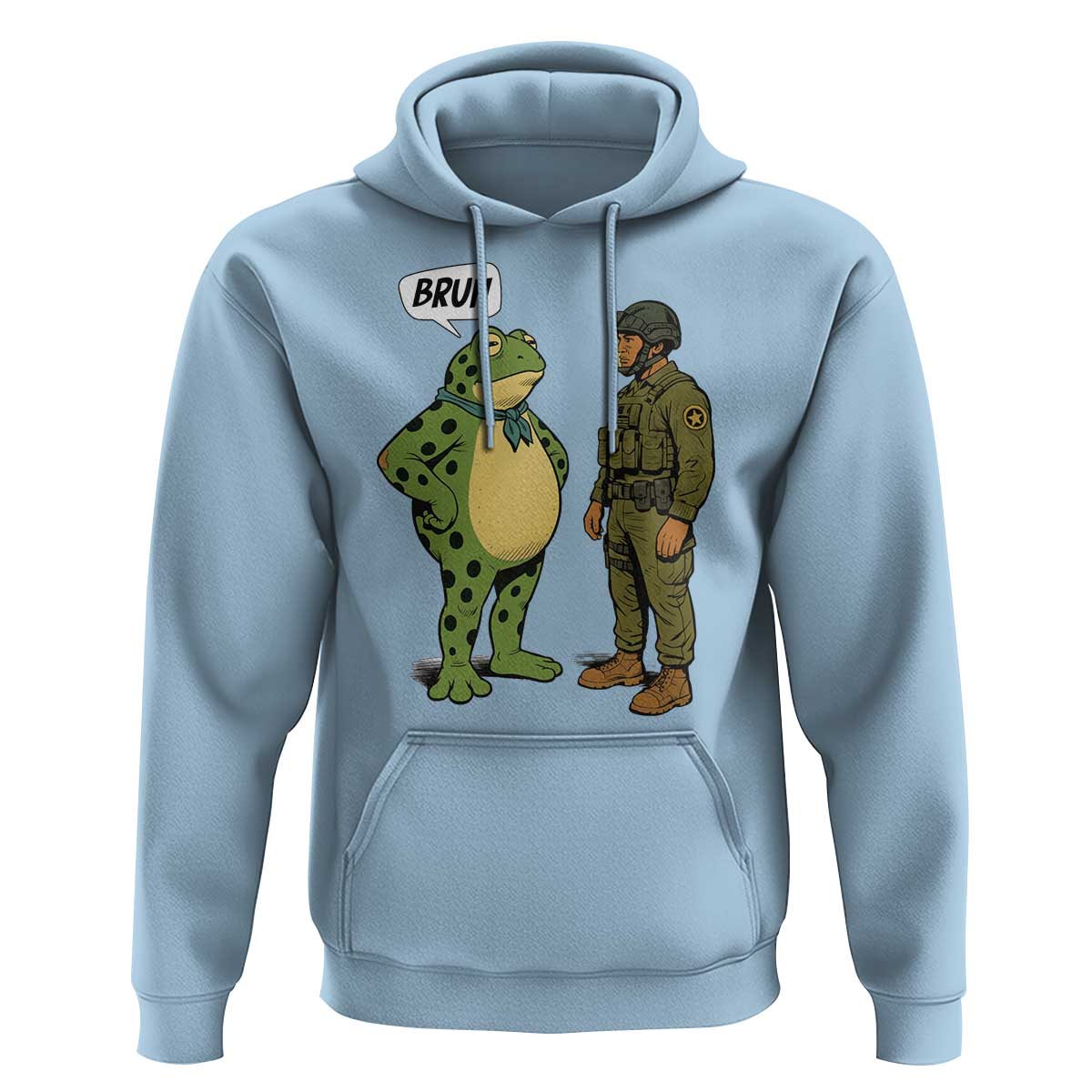 Funny Frog Bruh Resist Meme Hoodie Free Portland Oregon Political Satire - Wonder Print Shop
