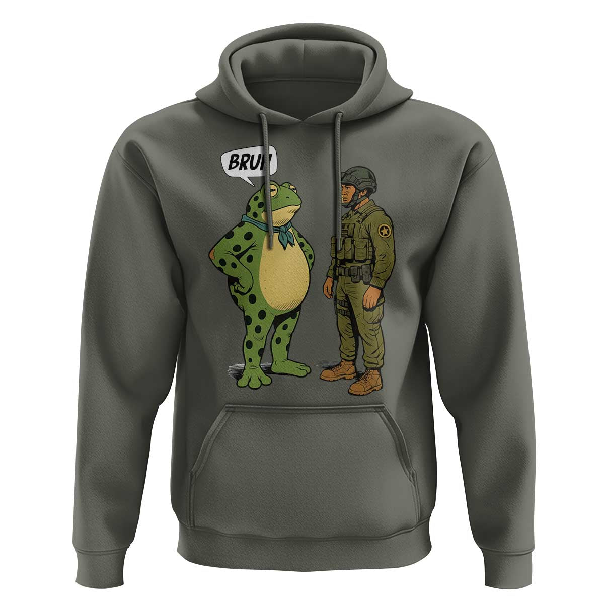 Funny Frog Bruh Resist Meme Hoodie Free Portland Oregon Political Satire - Wonder Print Shop