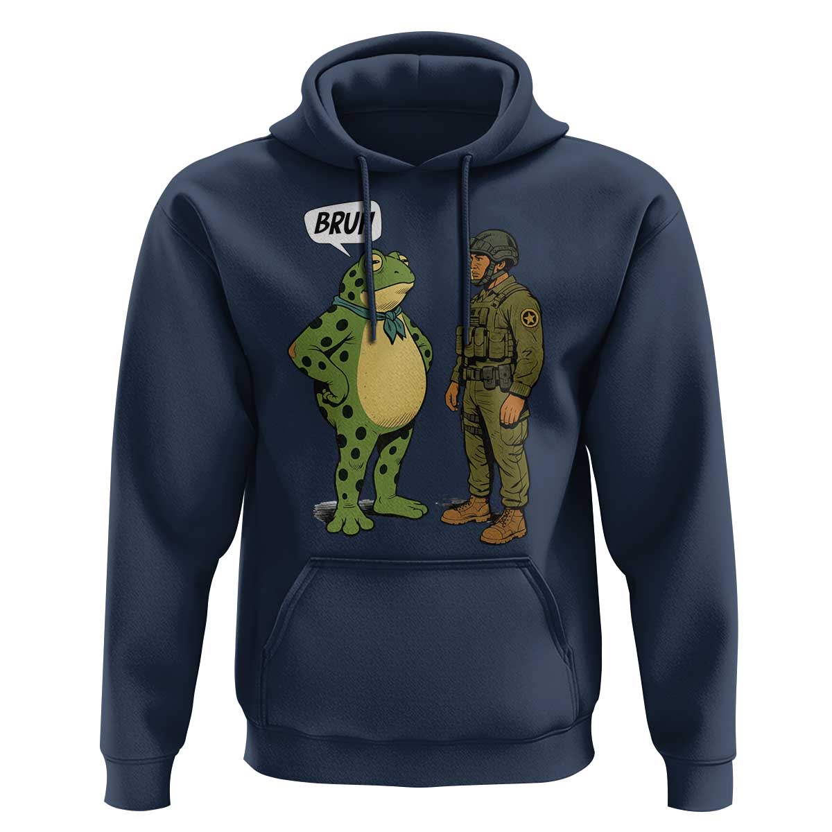 Funny Frog Bruh Resist Meme Hoodie Free Portland Oregon Political Satire - Wonder Print Shop