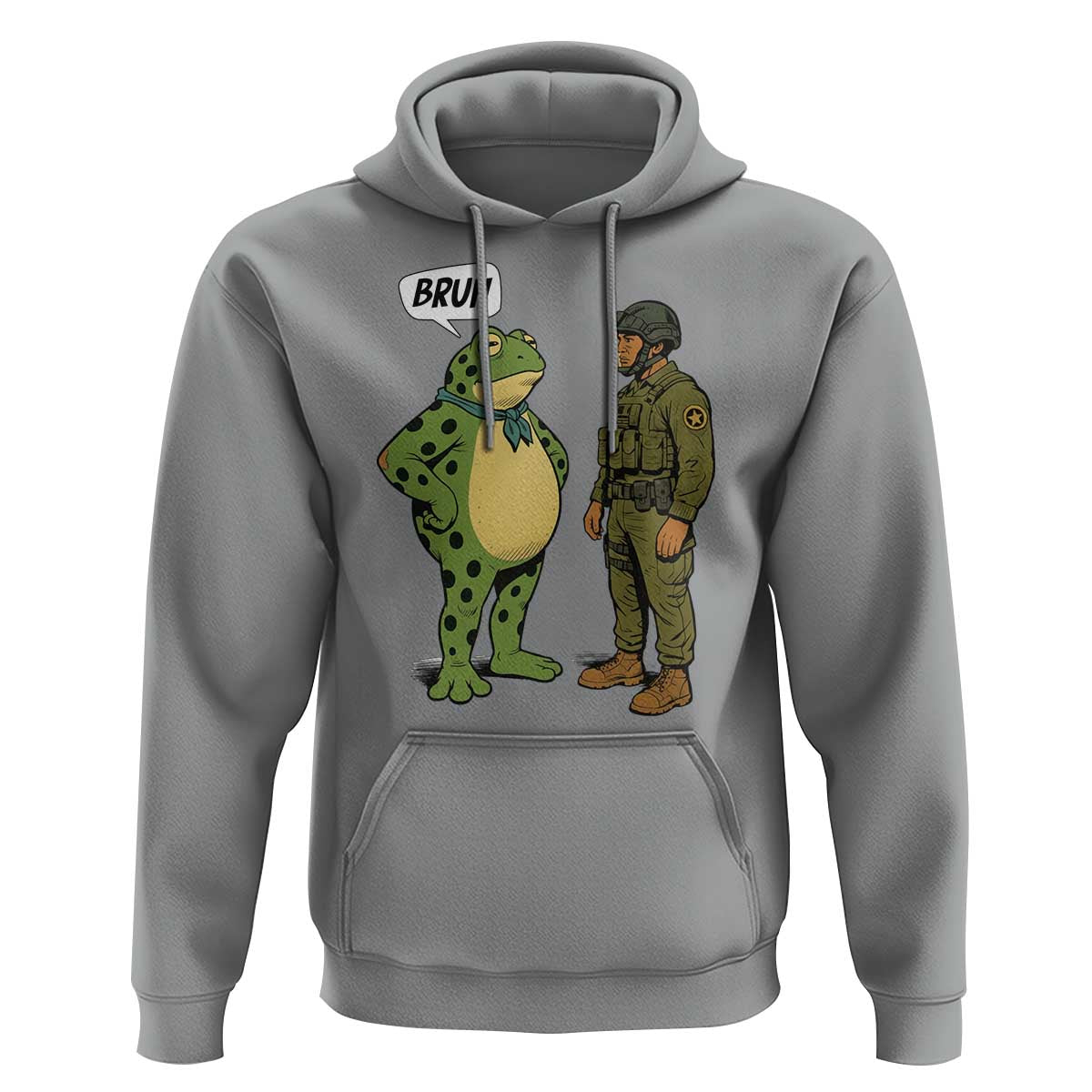 Funny Frog Bruh Resist Meme Hoodie Free Portland Oregon Political Satire - Wonder Print Shop