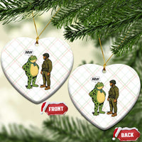 Funny Frog Bruh Resist Meme Ceramic Ornament Free Portland Oregon Political Satire - Wonder Print Shop