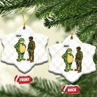 Funny Frog Bruh Resist Meme Ceramic Ornament Free Portland Oregon Political Satire - Wonder Print Shop