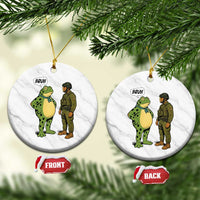 Funny Frog Bruh Resist Meme Ceramic Ornament Free Portland Oregon Political Satire - Wonder Print Shop