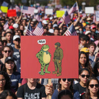 Funny Frog Bruh Resist Meme Protest Sign Free Portland Oregon Political Satire - Wonder Print Shop