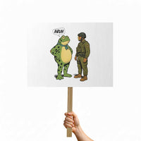 Funny Frog Bruh Resist Meme Protest Sign Free Portland Oregon Political Satire - Wonder Print Shop