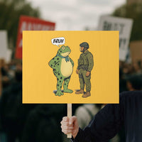 Funny Frog Bruh Resist Meme Protest Sign Free Portland Oregon Political Satire - Wonder Print Shop