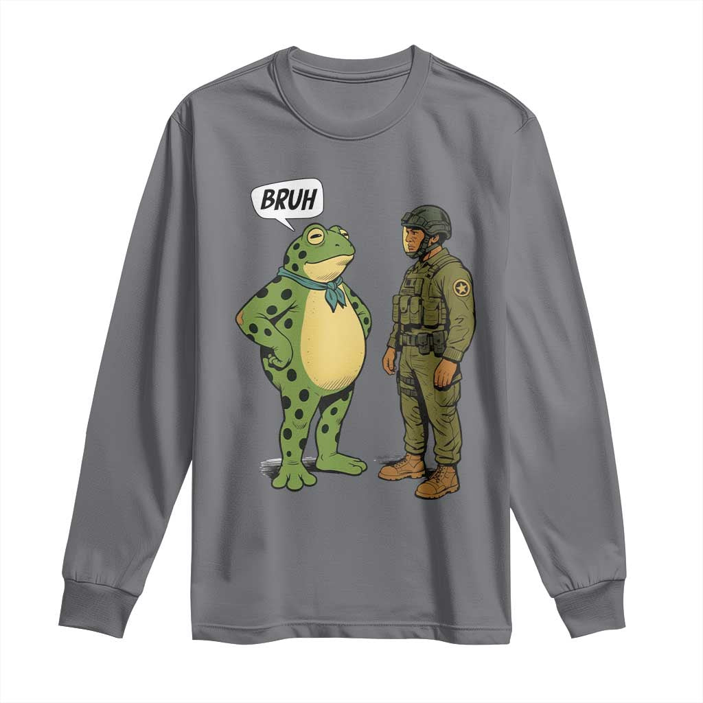 Funny Frog Bruh Resist Meme Long Sleeve Shirt Free Portland Oregon Political Satire - Wonder Print Shop