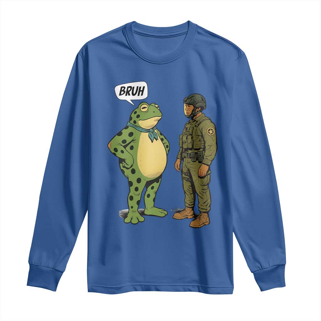 Funny Frog Bruh Resist Meme Long Sleeve Shirt Free Portland Oregon Political Satire - Wonder Print Shop