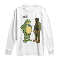 Funny Frog Bruh Resist Meme Long Sleeve Shirt Free Portland Oregon Political Satire - Wonder Print Shop