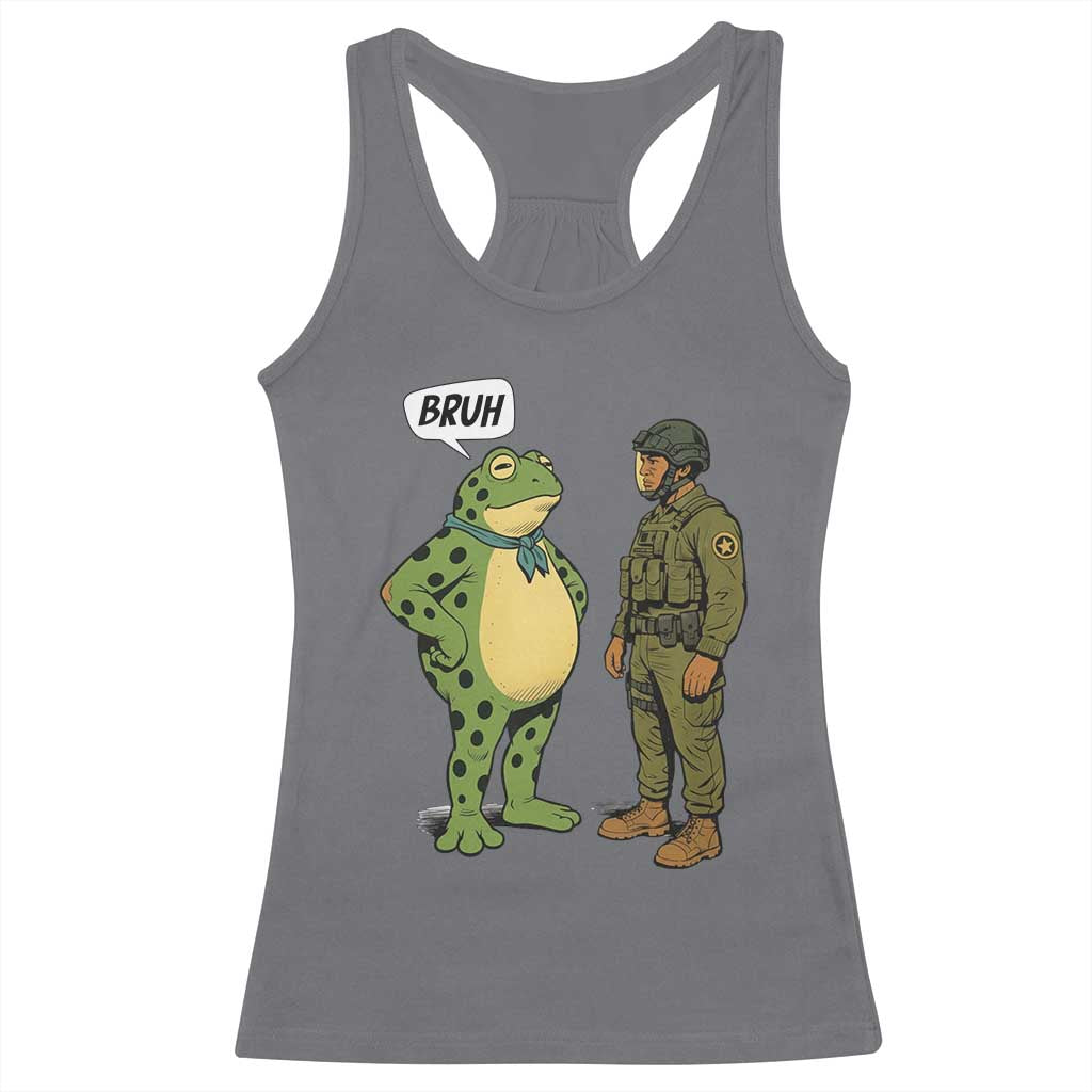 Funny Frog Bruh Resist Meme Racerback Tank Top Free Portland Oregon Political Satire - Wonder Print Shop