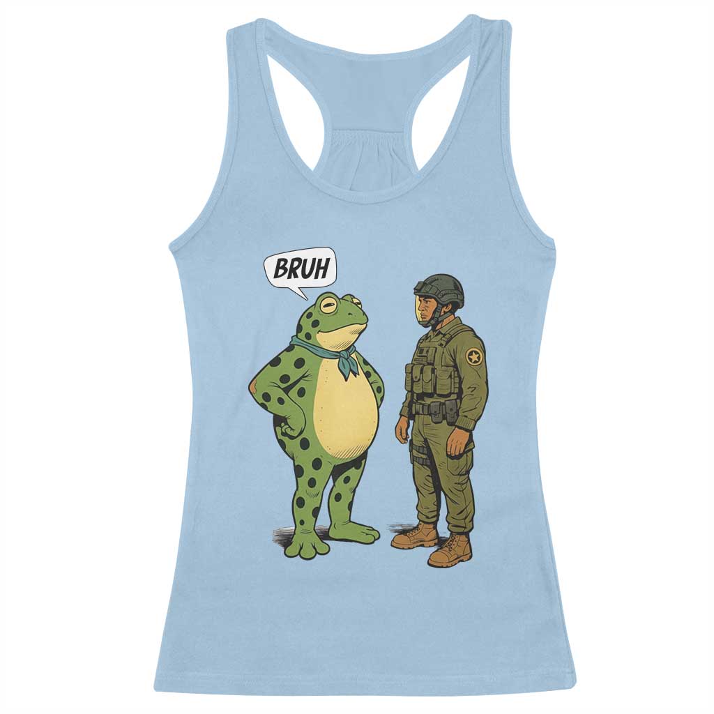 Funny Frog Bruh Resist Meme Racerback Tank Top Free Portland Oregon Political Satire - Wonder Print Shop