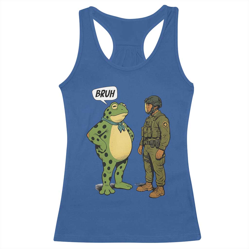 Funny Frog Bruh Resist Meme Racerback Tank Top Free Portland Oregon Political Satire - Wonder Print Shop