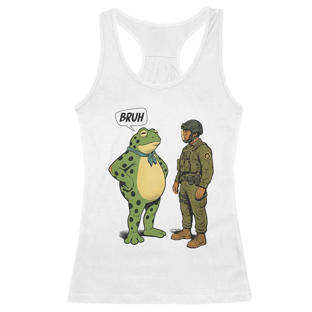 Funny Frog Bruh Resist Meme Racerback Tank Top Free Portland Oregon Political Satire - Wonder Print Shop