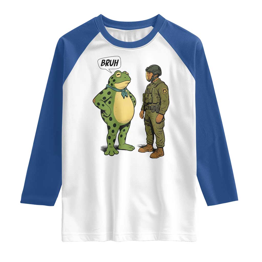 Funny Frog Bruh Resist Meme Raglan Shirt Free Portland Oregon Political Satire - Wonder Print Shop